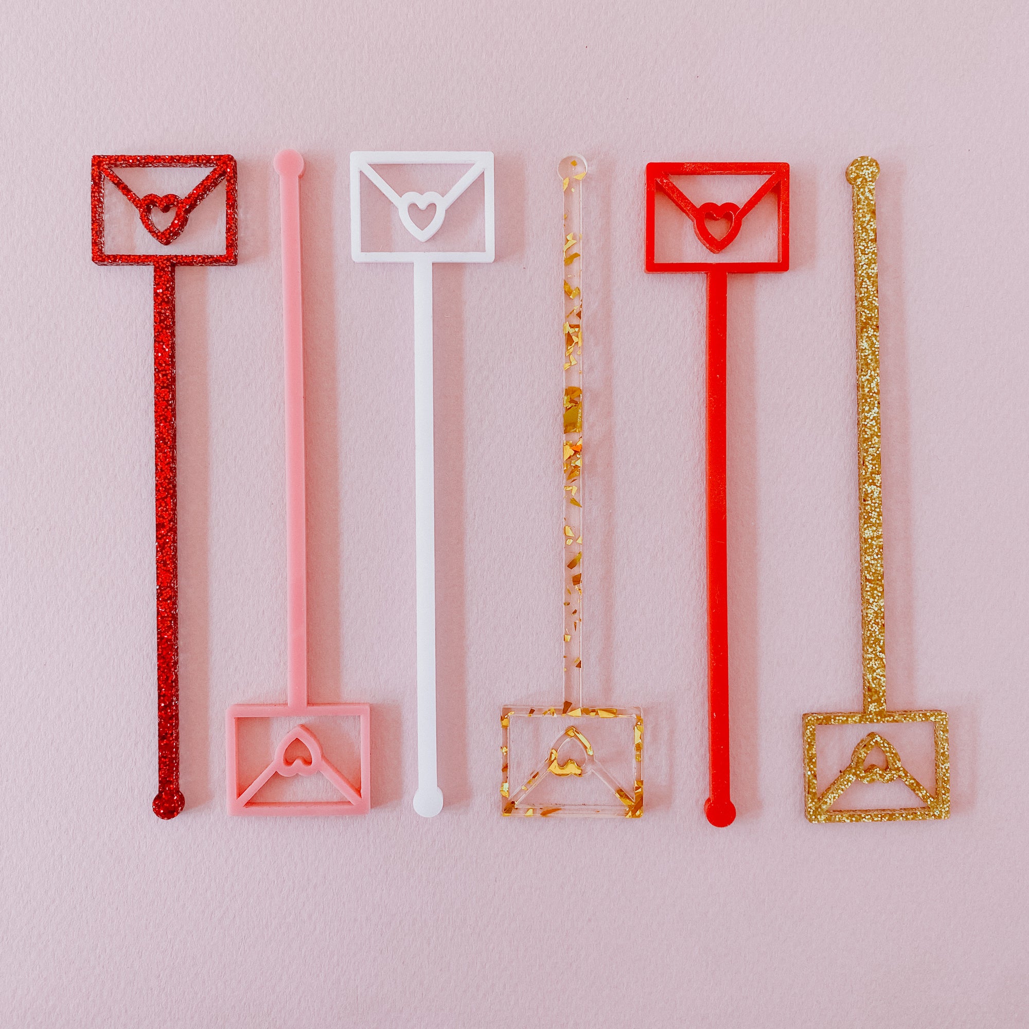 Valentines Stir Sticks Set - Letters