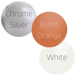 Grad Collection - White, Burnt Orange & Chrome Silver
