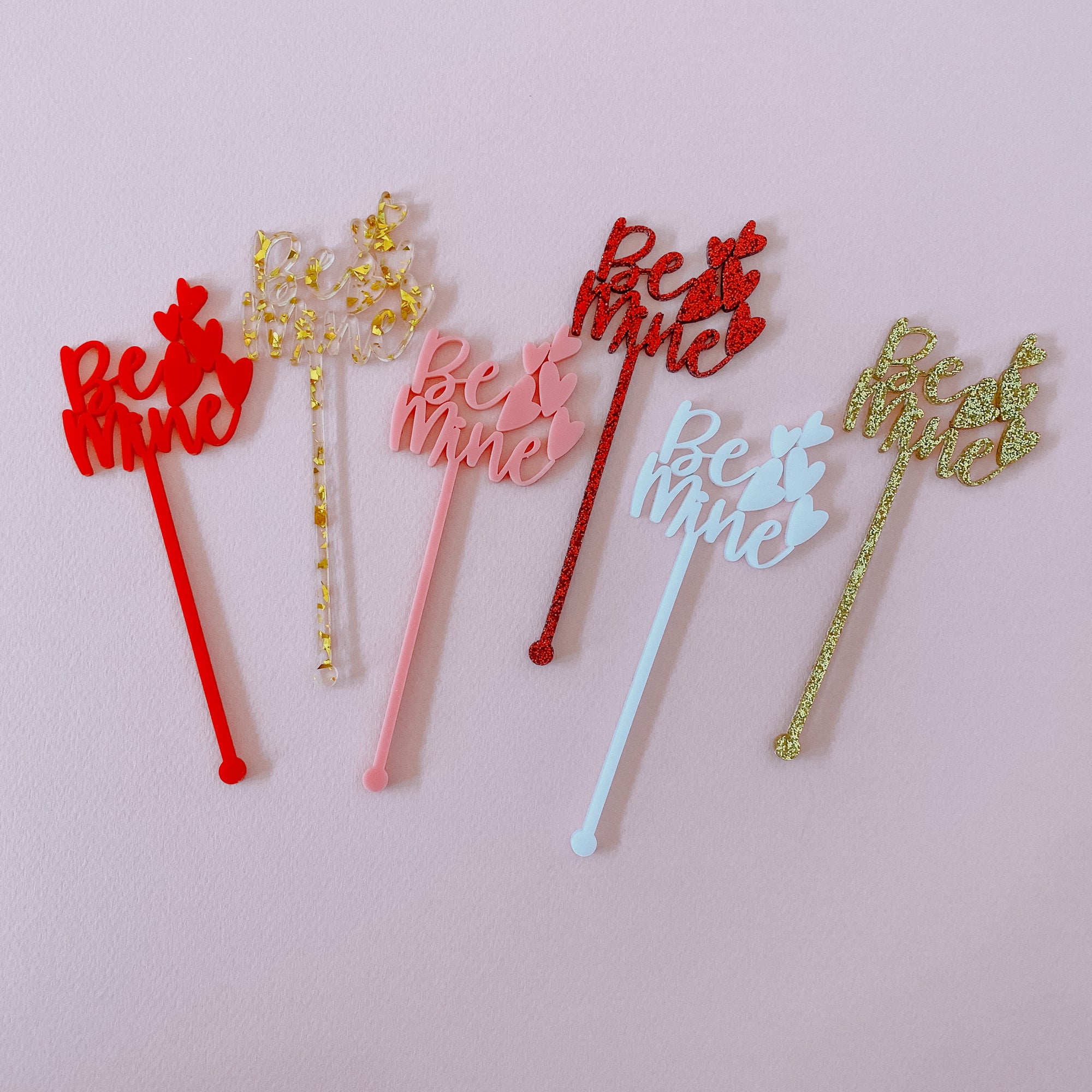 Valentines Stir Sticks Set - Be Mine